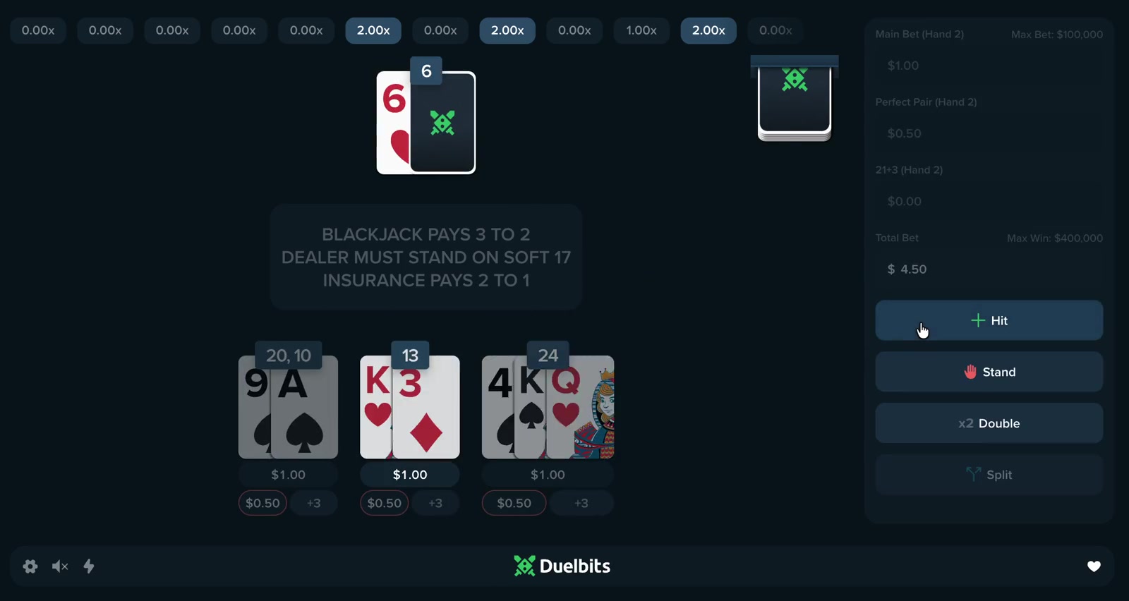 Blackjack — design detail 2