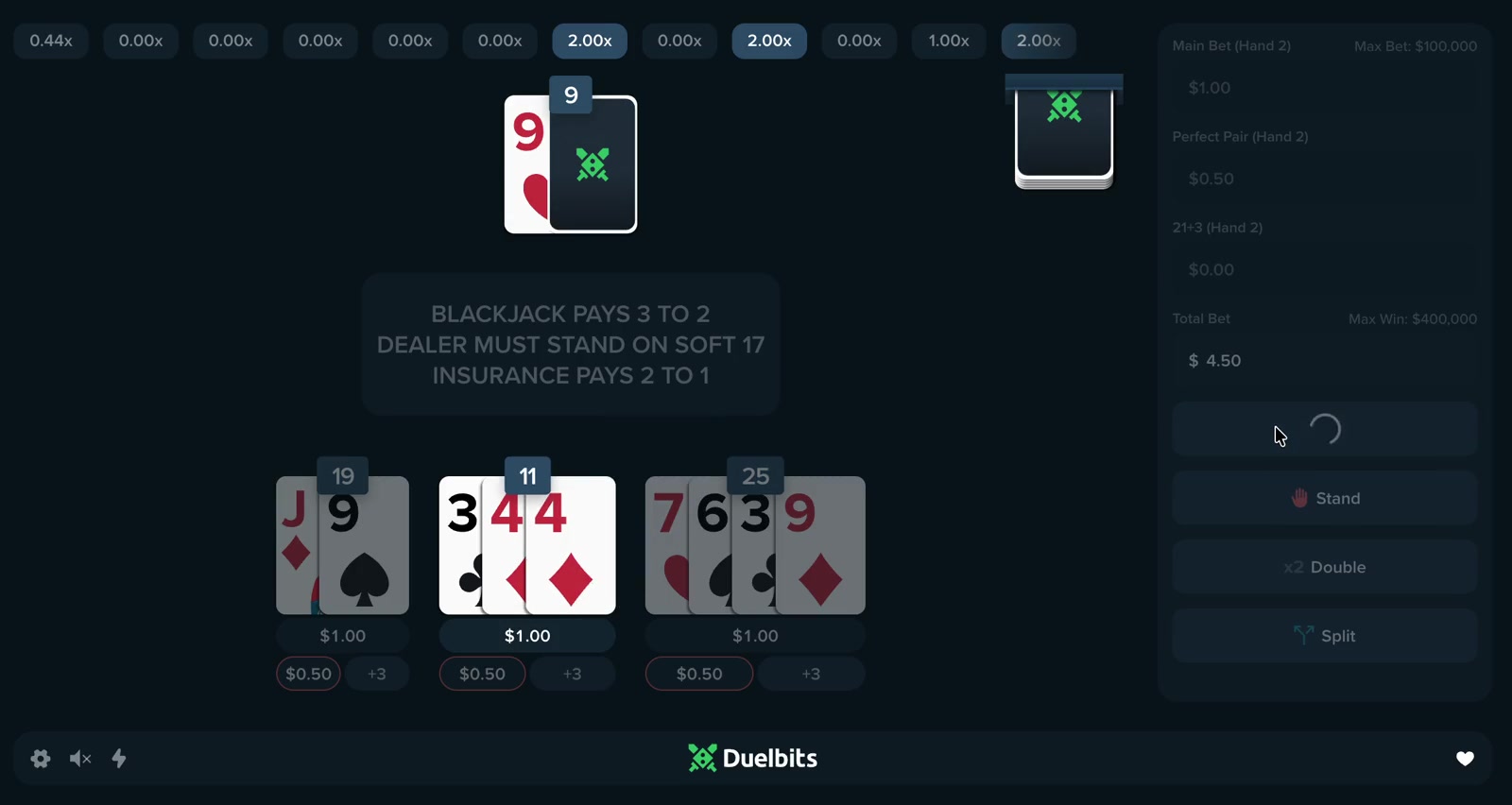 Blackjack — design detail 3