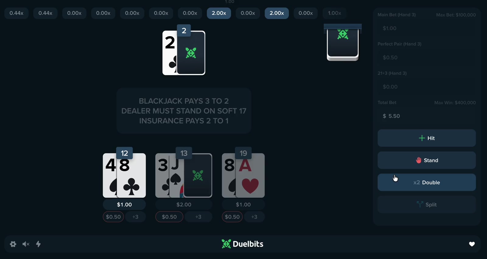Blackjack — design detail 4