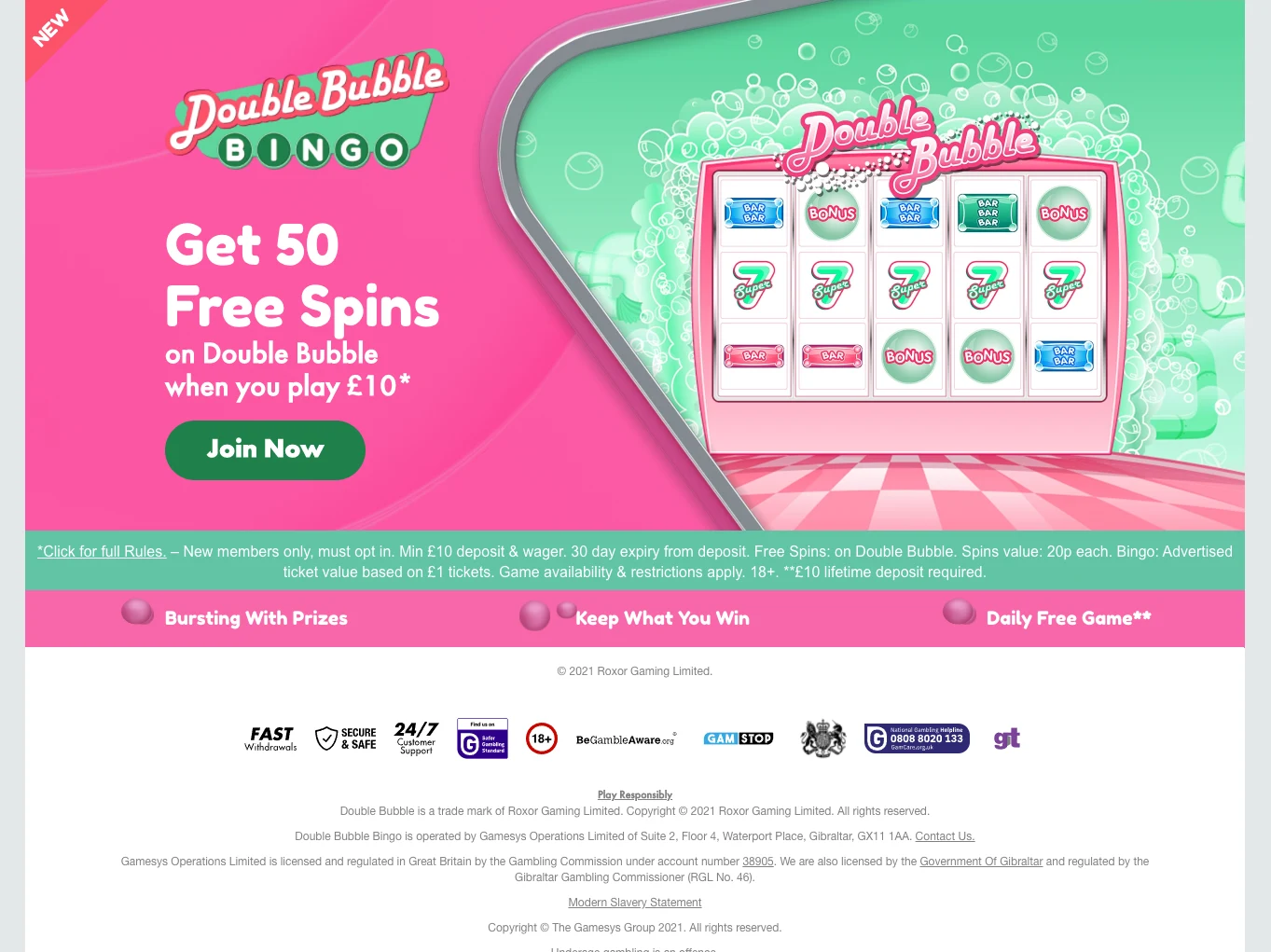 Double Bubble Bingo — design detail 7