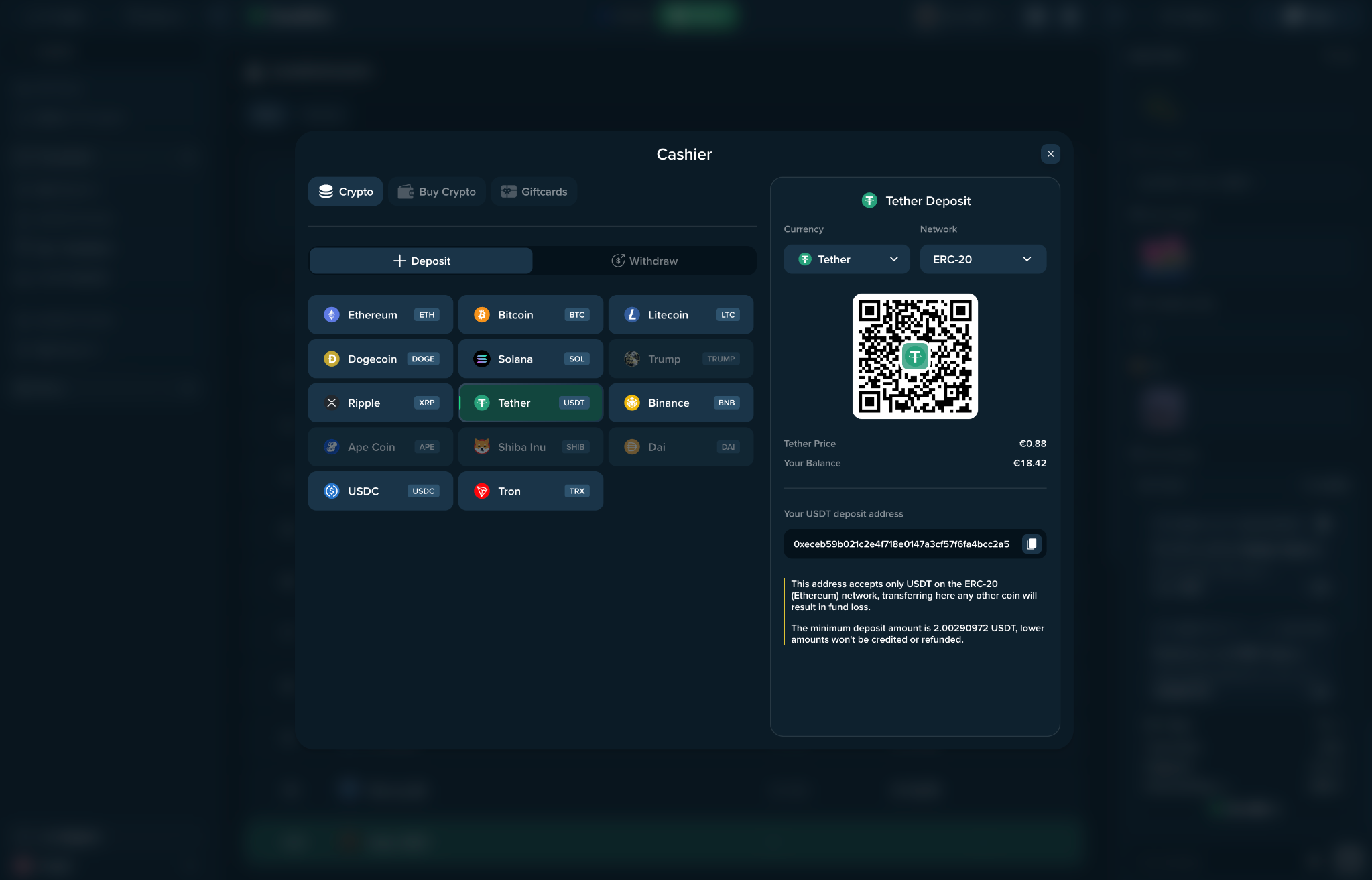 Duelbits — design detail 7