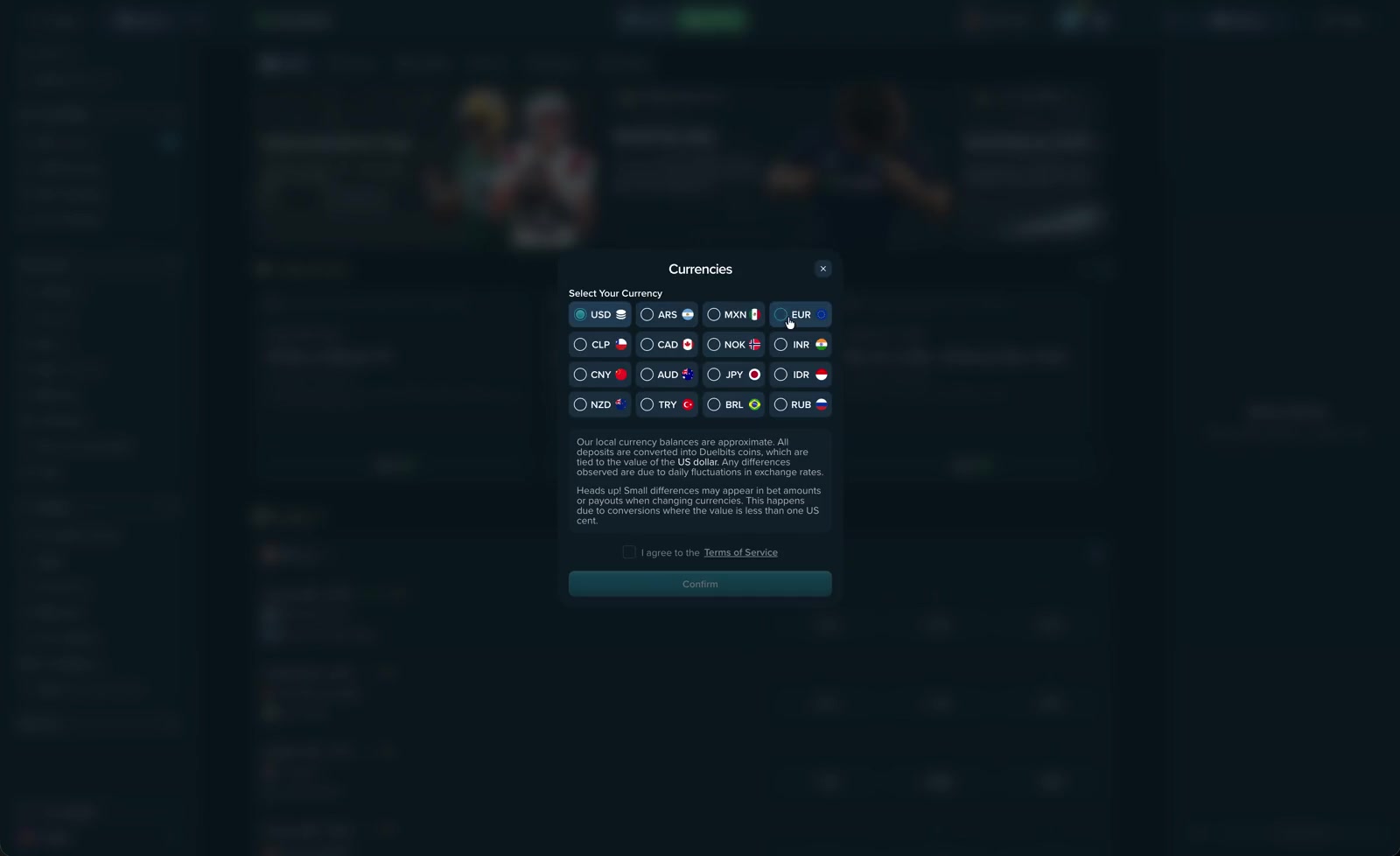 Duelbits — design detail 4