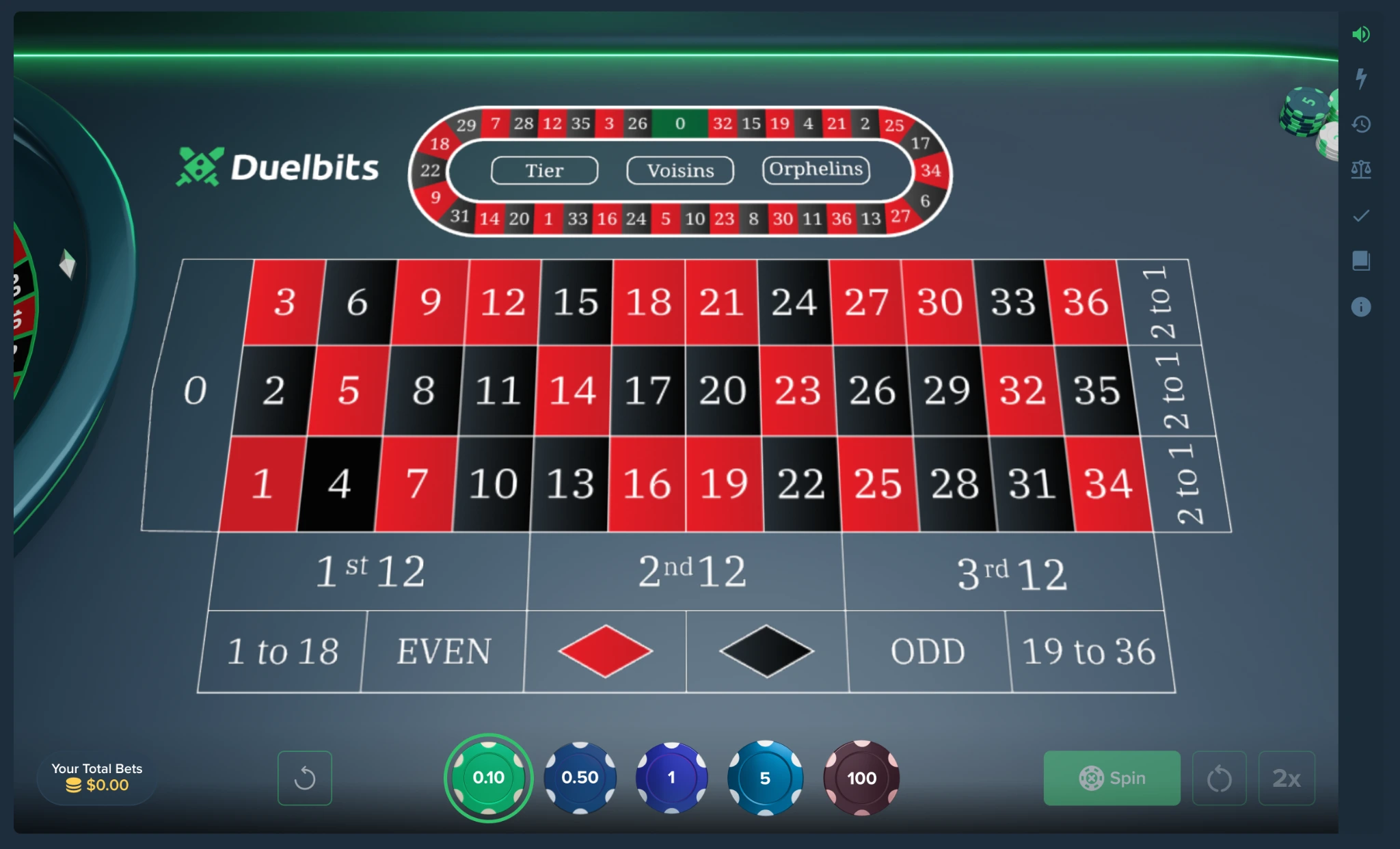 Roulette — design detail 3